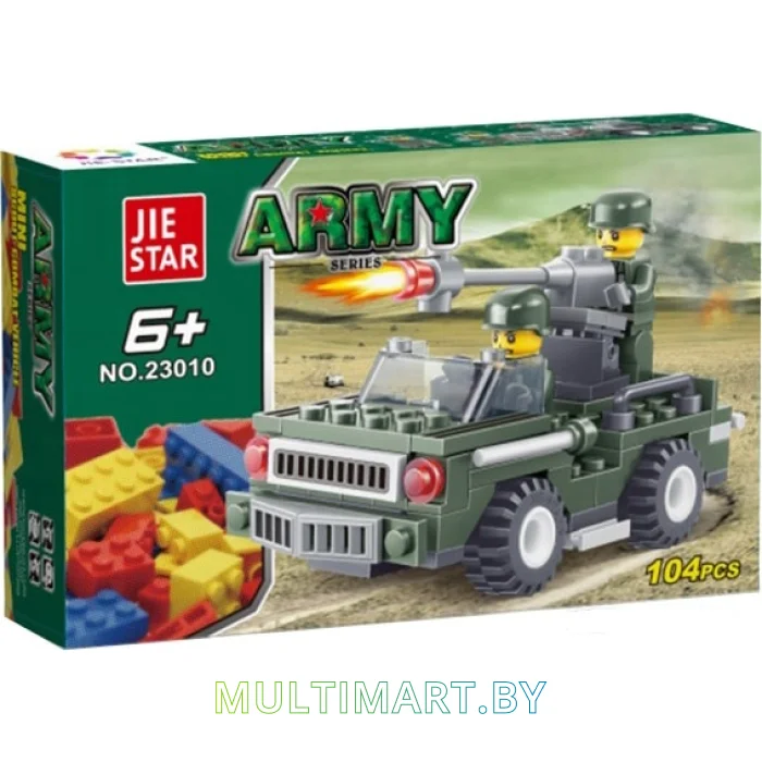 Конструктор JIE-STAR Army 23010 Военный джип